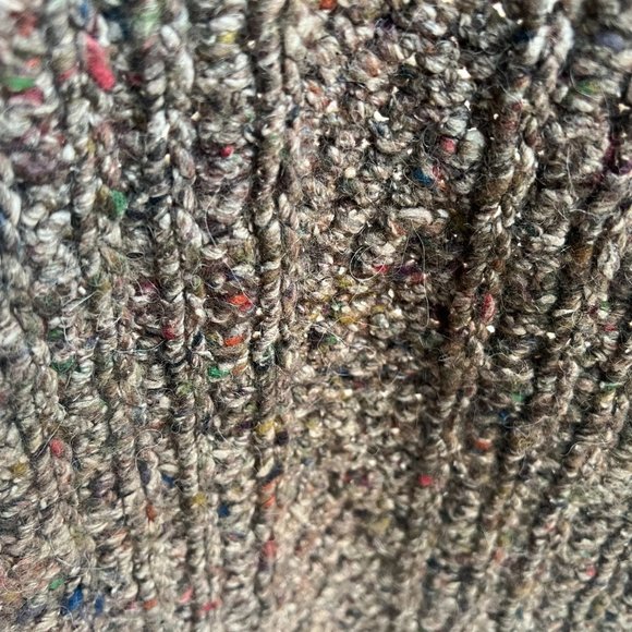 Polo Ralph Lauren Lambs Wool Blend Heavy Knit Multicolor Tan Scarf - Picture 3 of 4